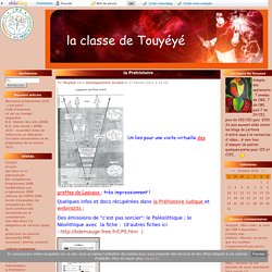 la Préhistoire - la classe de Touyéyé