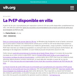 La PrEP disponible en ville / VIH.org, mai 2021