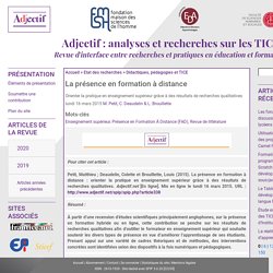 La présence en formation à distance