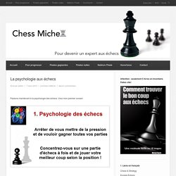 La psychologie aux échecs