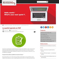 La qualité logicielle en PHP