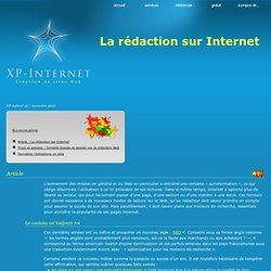 La rédaction sur Internet