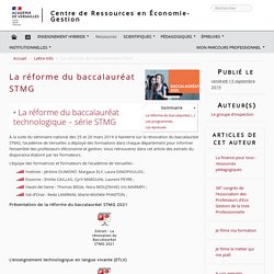 La réforme du baccalauréat STMG
