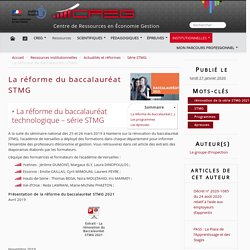 La réforme du baccalauréat STMG