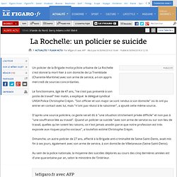 La Rochelle: un policier se suicide