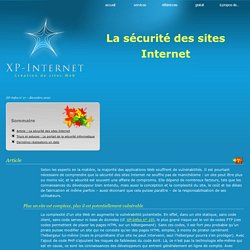 La sécurité des sites Internet