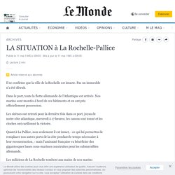 LA SITUATION à La Rochelle-Pallice