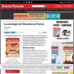 La sociologie de l'éducation en France