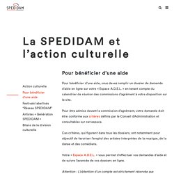 La SPEDIDAM et l'action culturelle - Spedidam