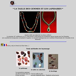 LA TAILLE ET LES LAPIDAIRES