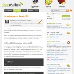 La technique du Reset CSS