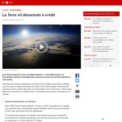 La Terre vit désormais à crédit