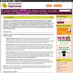 La vitamine B12 - Association Végétarienne de France