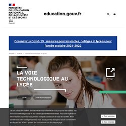 La voie technologique au lycée