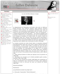 La voix de Gilles Deleuze