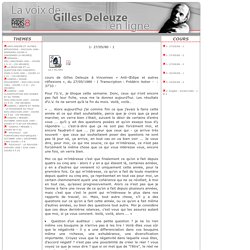 La voix de Gilles Deleuze