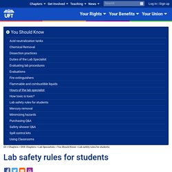Lab safety rules for students