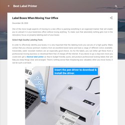 Label Boxes When Moving Your Office