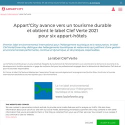 Appart’City obtient le label Clef Verte 2021 pour six appart-hôtels