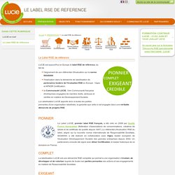 Le Label RSE de référence - Labellucie