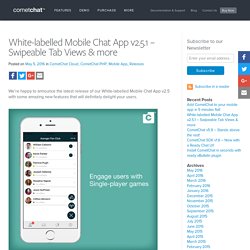 White-labelled Mobile Chat App v2.5.1 – Swipeable Tab Views & more