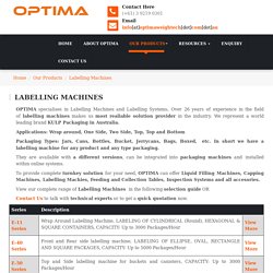 Top Quality Labelling Machines in Australia at OPTIMA Weightech