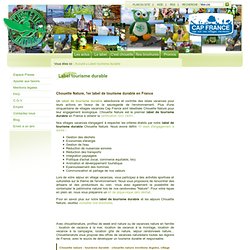 label tourisme durable : Chouette Nature - villages vacances labellisés développement durable