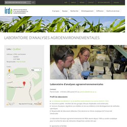 IRDA - Laboratoire d'analyses agroenvironnementales.