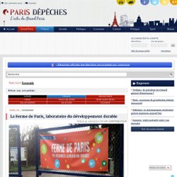 La Ferme de Paris, laboratoire du développement durable