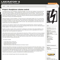 Project: Headphone volume control - Laboratory BLaboratory B