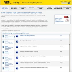 High School Laboratory Safety Certification Course