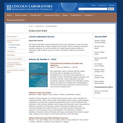 Lincoln Laboratory: Publications: Current Journal
