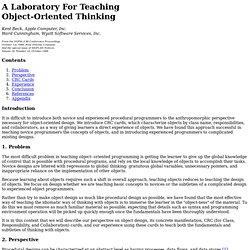A Laboratory For Teaching Object-Oriented Thinking