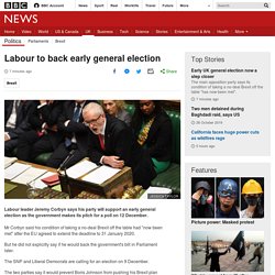 Labour to back early general election