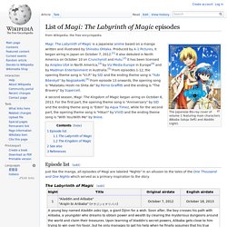 List of Magi: The Labyrinth of Magic episodes