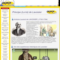 Lachimie.net - Principe de Lavoisier