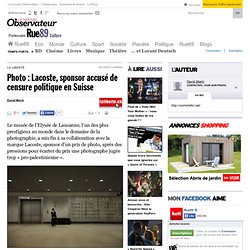 Lacoste, un sponsor accusé de censure politique en Suisse