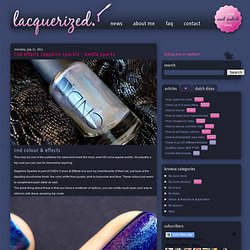A blog about nail polish: CND Effects Sapphire Sparkle - Beetle Sparks