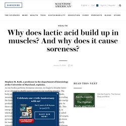 Why does lactic acid build up in muscles? And why does it cause soreness?