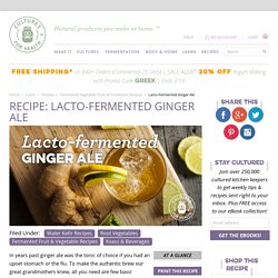 Lacto-fermented Ginger Ale Recipe