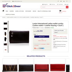 Ladies wallet combo (Ladies wallet + Leather Keyring + Scarf )