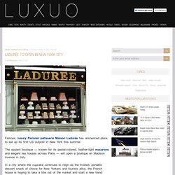 Ladurée to open in New York City