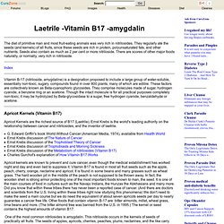 Laetrile, Vitamin B-17 cancer cure, amygdalin, laetrile