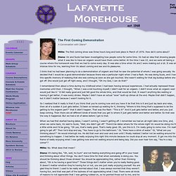Lafayette Morehouse: The First Coming Demonstration