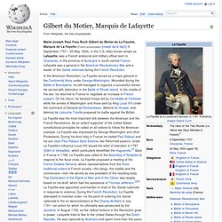 Gilbert du Motier, marquis de Lafayette - Wikipedia, the free en