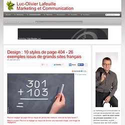 Design : 10 styles de page 404 - 26 exemples issus de grands sites fran?ais