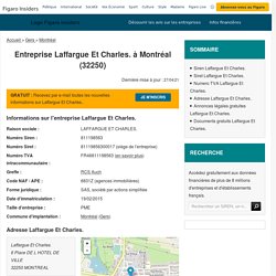 Laffargue Et Charles. (Montreal, 32250) : siret, TVA, adresse...