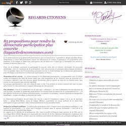 85 propositions pour rendre la démocratie participative plus concrète (lagazettedescommunes.com)