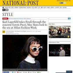 Karl Lagerfeld takes Fendi through the concrete forest; Pucci, Max Mara look to the sea at Milan Fashion Week