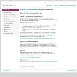 Rättsinformationsprojektet - Lagrummet.se